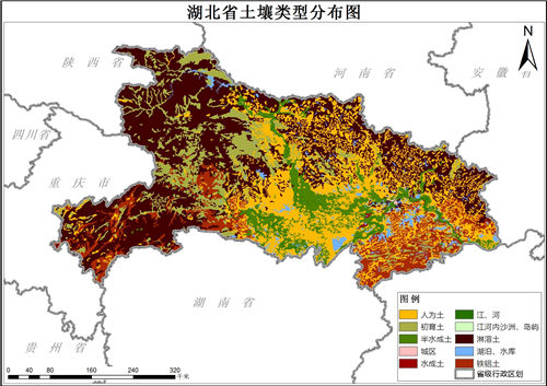 1995年湖北省土壤类型分布数据