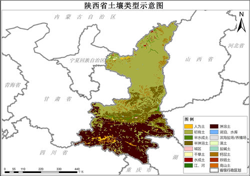 1995年陕西省土壤类型分布数据