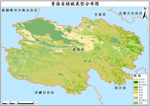 2001年青海省植被类型分布数据