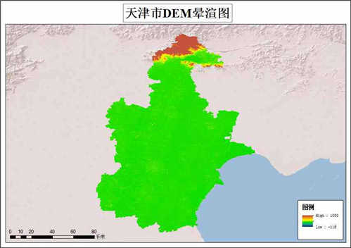 2015年天津市GDEM V2数字高程数据