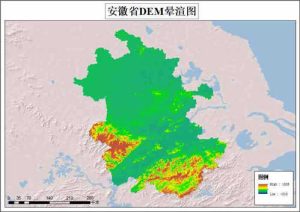 2015年安徽省GDEM V2数字高程数据,中科超图地理云平台