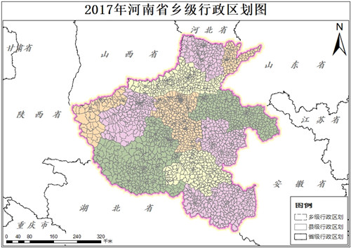 2017年河南省乡级行政区划数据