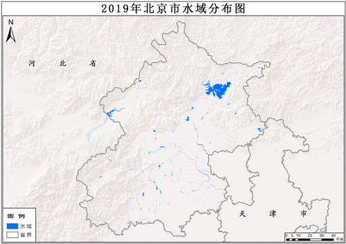2019年北京市水域分布数据