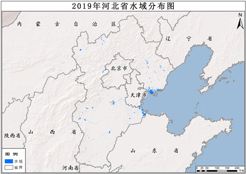 2019年河北省水域分布数据