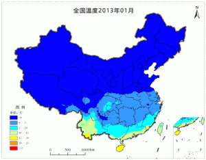 全国月均温空间分布数据,中科超图地理云平台