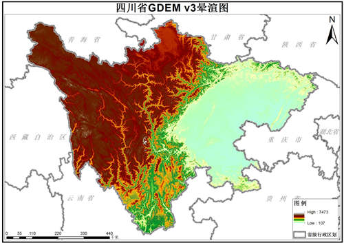 四川省ASTER GDEM v3数字高程数据