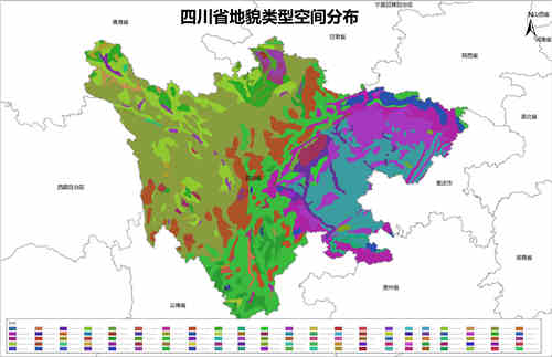 四川省地貌类型空间分布数据