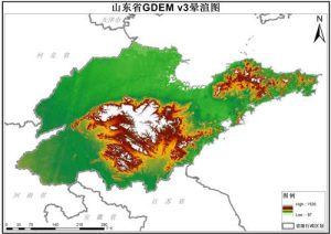 山东省ASTER GDEM v3数字高程数据,中科超图地理云平台
