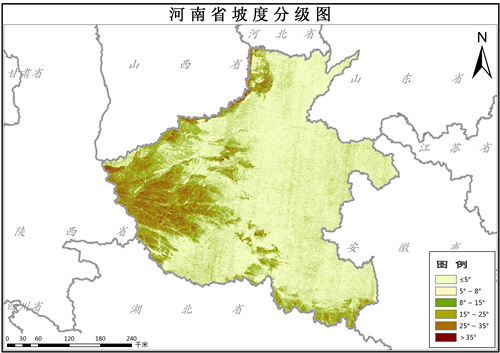 河南省坡度数据