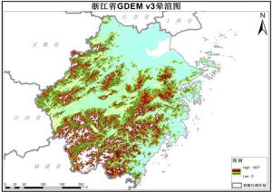 浙江省ASTER GDEM v3数字高程数据,中科超图地理云平台