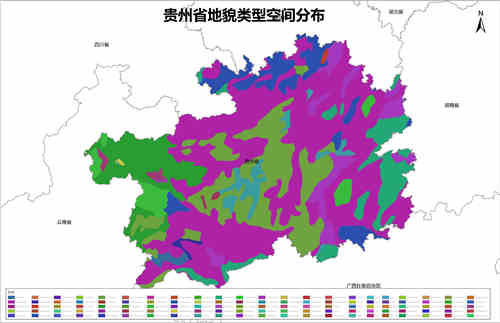 贵州省地貌类型空间分布数据