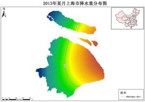 2013年上海市月降水量分布数据,中科超图地理云平台