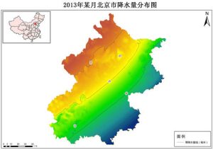 2013年北京市降水量分布数据,中科超图地理云平台