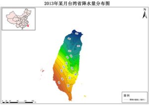 2013年台湾省月降水量分布数据,中科超图地理云平台