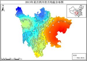 2013年四川省月均温分布数据,中科超图地理云平台