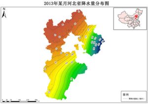 2013年河北省月降水量分布数据,中科超图地理云平台
