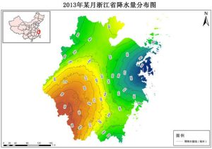 2013年浙江省月降水量分布数据,中科超图地理云平台