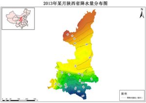 2013年陕西省月降水量分布数据,中科超图地理云平台