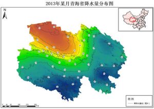 2013年青海省月降水量分布数据,中科超图地理云平台