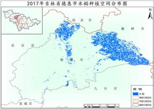 2017年吉林省水稻种植分布数据,中科超图地理云平台