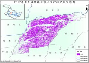 2017年黑龙江省大豆种植分布数据,中科超图地理云平台