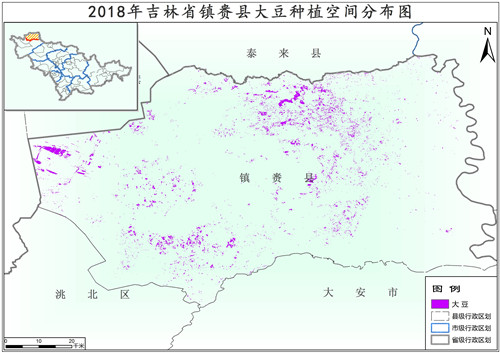 2018年吉林省大豆种植分布数据