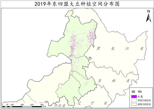2019年内蒙古东部四盟大豆种植分布数据