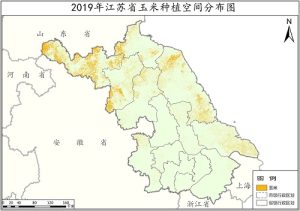 2019年江苏省玉米种植分布数据,中科超图地理云平台