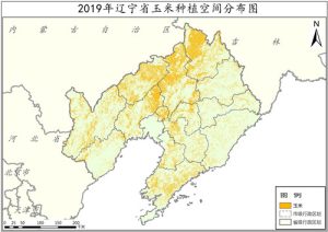2019年辽宁省春玉米种植分布数据,中科超图地理云平台