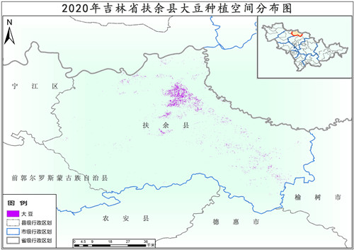2020年吉林省大豆种植分布数据