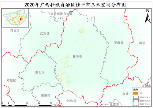 2020年广西壮族自治区玉米种植分布数据