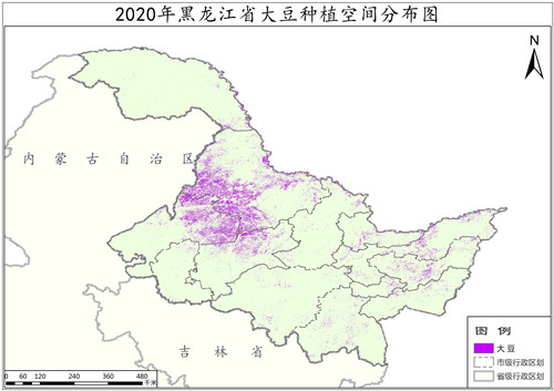 2020年黑龙江省大豆种植分布数据