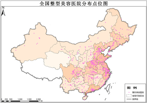 全国整型美容医院点位数据