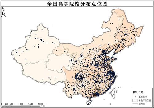 全国高等院校点位数据