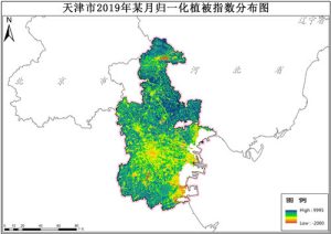 天津市归一化植被指数NDVI逐16天数据,中科超图地理云平台