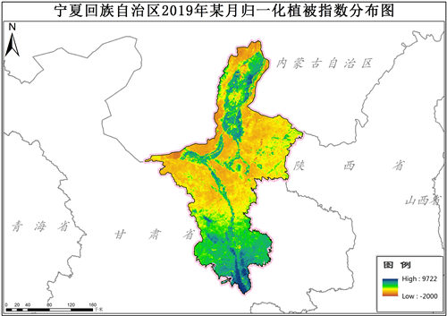 宁夏回族自治区归一化植被指数NDVI逐月数据
