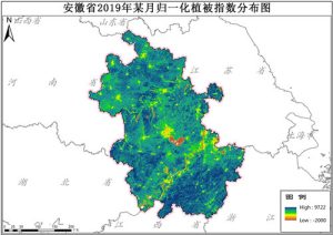 安徽省归一化植被指数NDVI逐月数据,中科超图地理云平台