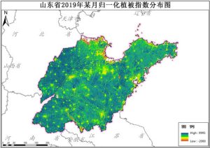 山东省归一化植被指数NDVI逐16天数据,中科超图地理云平台