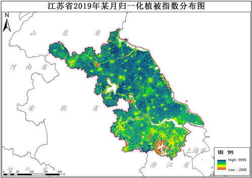 江苏省归一化植被指数NDVI逐16天数据