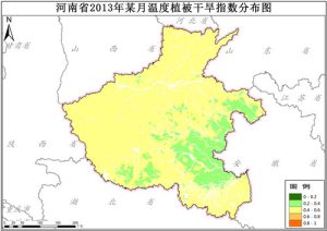 河南省温度植被干旱指数TVDI逐月数据,中科超图地理云平台