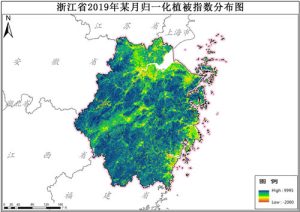 浙江省归一化植被指数NDVI逐16天数据,中科超图地理云平台