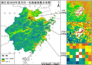浙江省归一化植被指数（NDVI）10米逐月数据,中科超图地理云平台