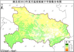 湖北省温度植被干旱指数TVDI逐月数据,中科超图地理云平台