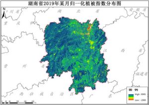 湖南省归一化植被指数NDVI逐16天数据,中科超图地理云平台