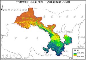 甘肃省归一化植被指数NDVI逐月数据,中科超图地理云平台