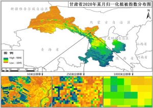 甘肃省归一化植被指数（NDVI）10米逐月数据,中科超图地理云平台