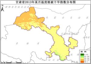 甘肃省温度植被干旱指数TVDI逐月数据,中科超图地理云平台