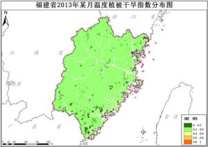 福建省温度植被干旱指数TVDI逐月数据,中科超图地理云平台