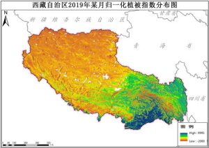 西藏自治区归一化植被指数NDVI逐16天数据,中科超图地理云平台