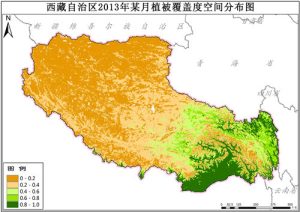 西藏自治区植被覆盖度VFC逐月数据,中科超图地理云平台